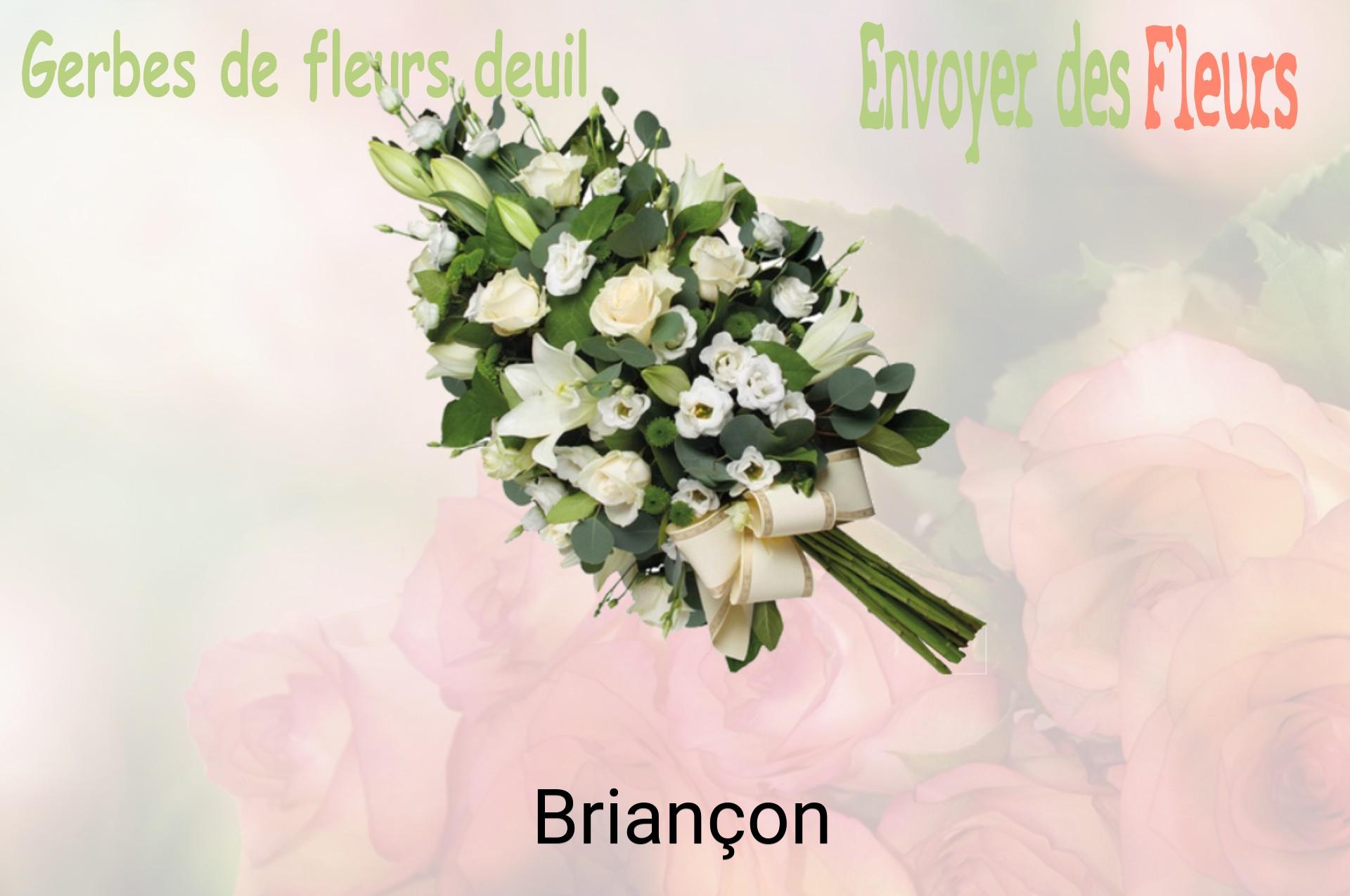 Gerbe de fleurs de deuil livrée à Briançon